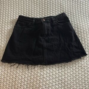 Black jeans skirt